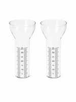 Lade das Bild in den Galerie-Viewer, Regenmesser Ersatzglas Glas-Niederschlagsmesser 2er Set Garten und Beet – Präzise Niederschlagsmessung aus Glas – 8 x 17 cm
