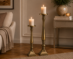 Lade das Bild in den Galerie-Viewer, Kerzenständer bronze H28cm &amp; H35cm Eleganter Kerzenleuchter mit Trumpet Base – Metall Kerzenhalter für Kerze 2Größen wählbar
