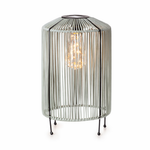 Lade das Bild in den Galerie-Viewer, Solarlampe Mint-Schwarz Ø20 x H34cm LED Gartenleuchte warmweiß Solar Tischleuchte für Garten, Balkon &amp; Terrasse inkl. 1x AA Batterie wetterfest
