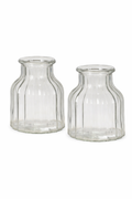 2x Glasvase Vase klar Ø11cm H15cm Tischvase