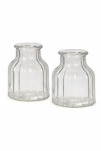 2x Glasvase Vase klar Ø11cm H15cm Tischvase