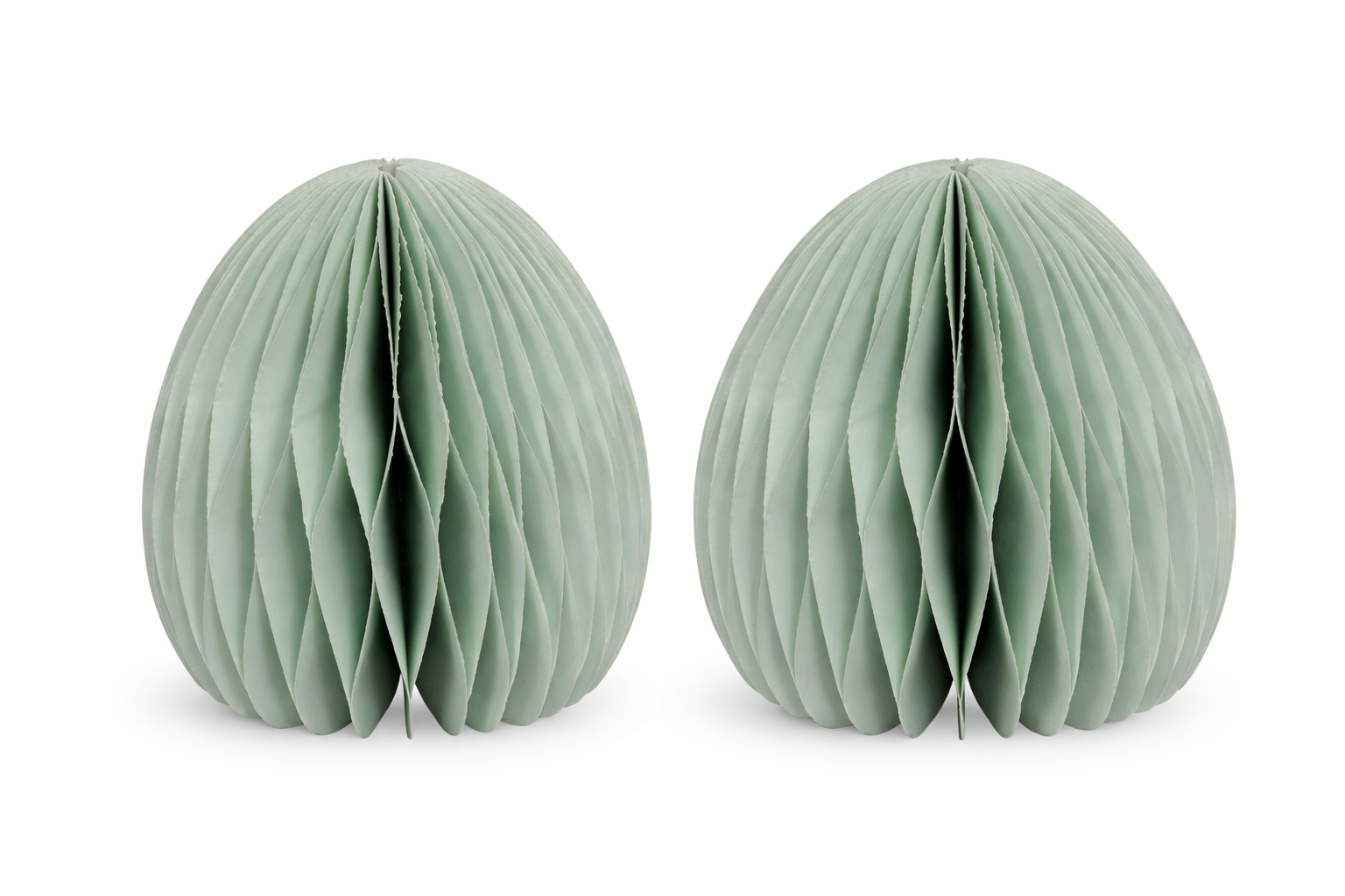 Osterei Waben-Optik Ø8 H10cm 2er Set Osterschmuck Papier&Pappe mint