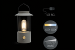 Lade das Bild in den Galerie-Viewer, LED Laterne IP44 Warmweiß dimmbar USB matt olive 9x H24cm Warmweißes Licht, stufenlos dimmbar, IP44, USB-Anschluss Innen &amp; Außen
