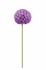 Lade das Bild in den Galerie-Viewer, Gartenstecker Metall Allium XXL Deko lila "ArtFerro" Blütenkugel Ø29cm H140cm
