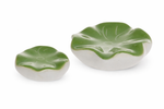 Lade das Bild in den Galerie-Viewer, Lotusblatt Schwimmend aus Porzellan – Grünes Design – Ø6cm + Ø8cm Gartenteich 2er Set Miniteich
