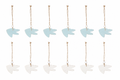 12 x sort. Deko Maritim Hänger Fisch 6x8cm Holz hellblau/natur Fenster