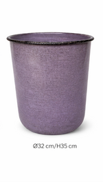 Lade das Bild in den Galerie-Viewer, Pflanzkübel Metall Kübel Pflanzgefäß violett Pflanztopf Ø26+28+32cm Blumenkübel  Pflanzschale Blumentopf Garten 3Größen wählbar
