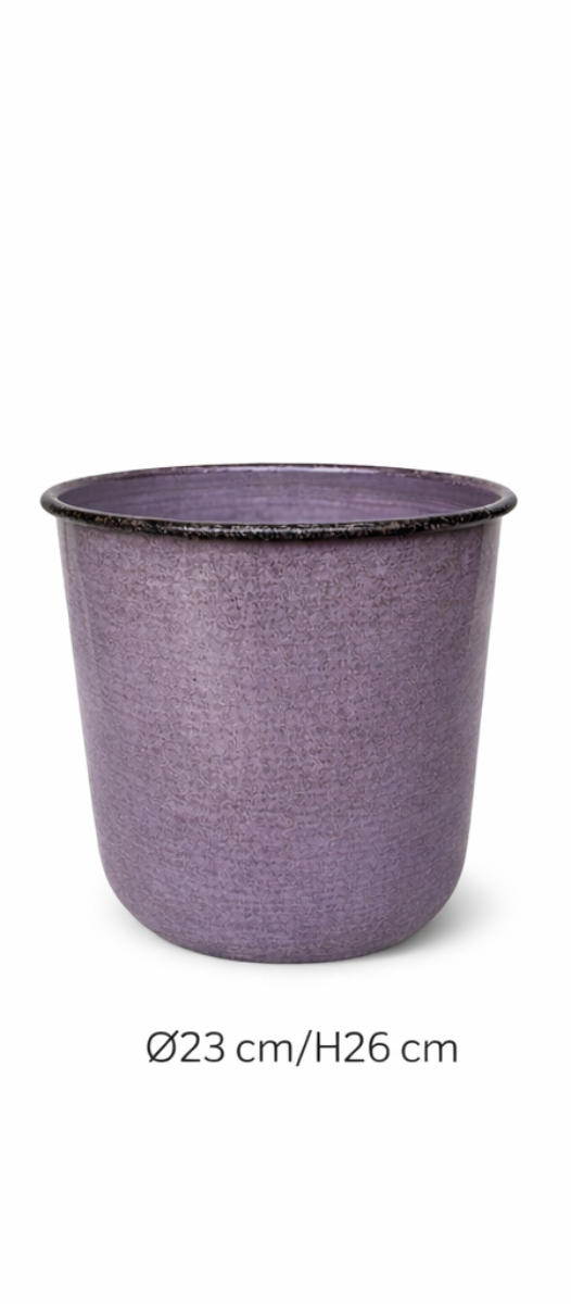 metall pflanztopf Pflanzkübel Metall Kübel Pflanzgefäß violett Pflanztopf Ø26+28+32cm Bl –  finehomegarden