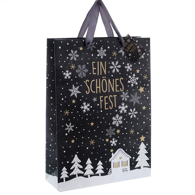 Geschenktaschen Weihnachten Geschenkverpackung 25x8xH34cm Geschenktüte 4erSet
