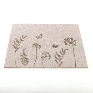 Platzset Wildblume Filz natur 35x45cm