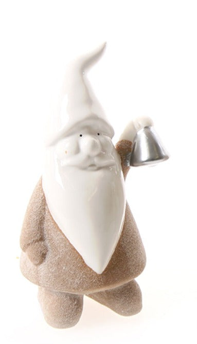 Santa natur/creme Keramik Nikolaus H13cm