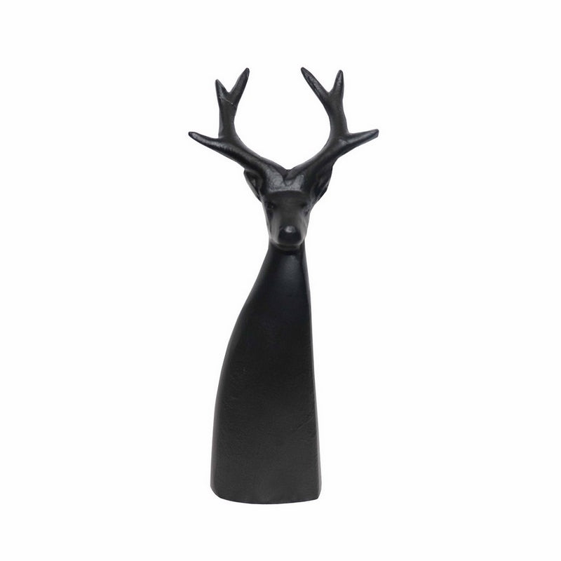 Rentier Figur Skulptur Trigonal Metall schwarz 11x B9cm H29cm