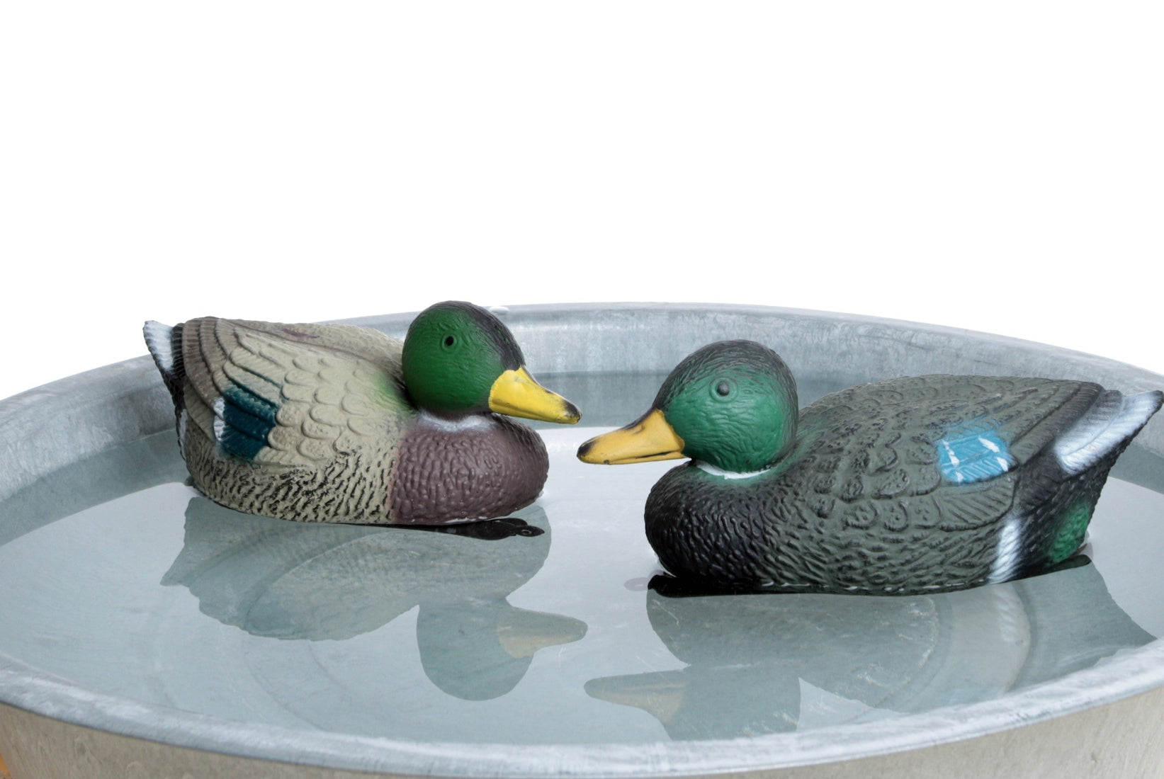 Teichtier Schwimmfigur Enten Teichfigur Erpel Ente Teichdeko 2 fach sortiert 21x11cm H11cm