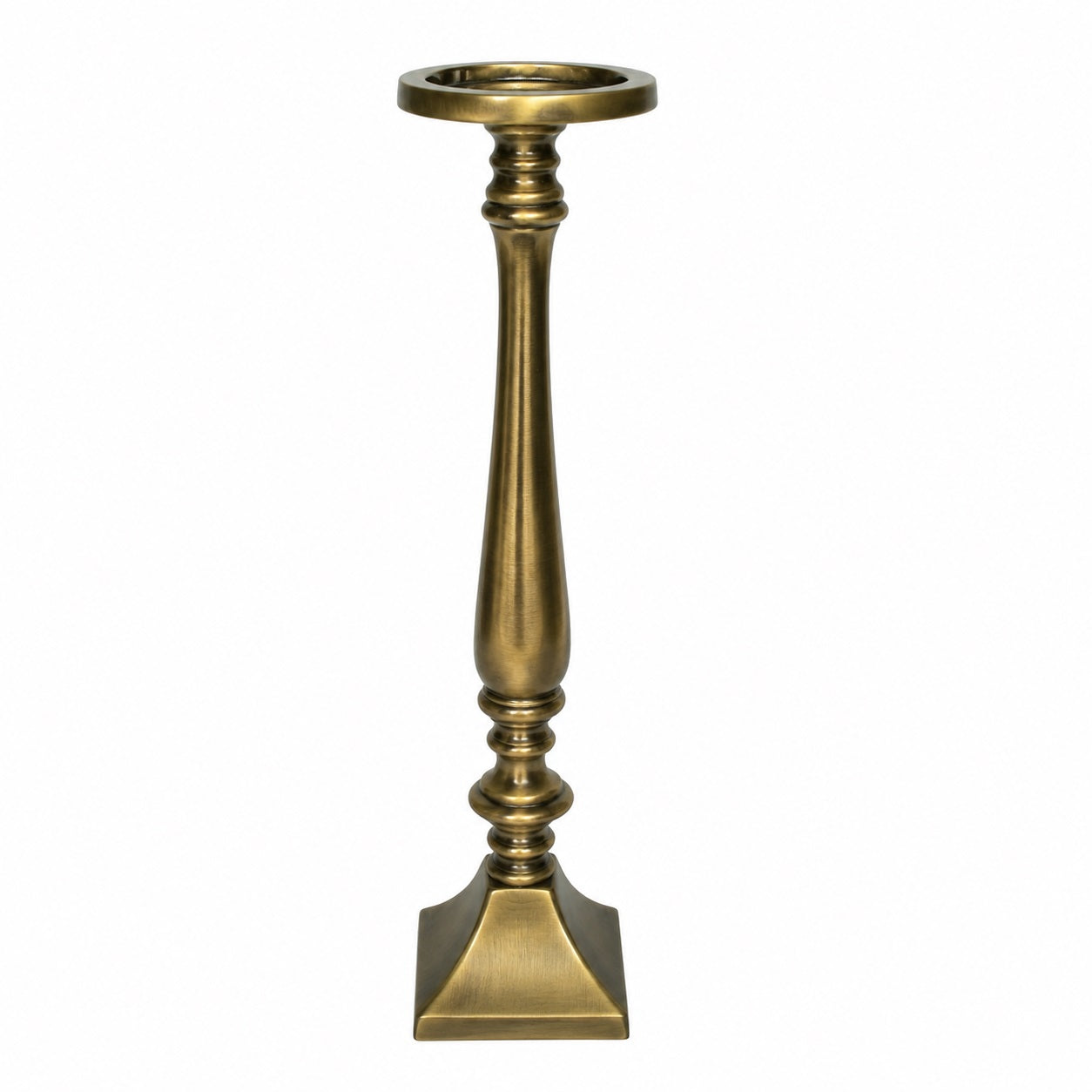Kerzenständer bronze H28cm & H35cm Eleganter Kerzenleuchter mit Trumpet Base – Metall Kerzenhalter für Kerze 2Größen wählbar