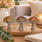 Pilz Marta Keramik Garten Wald rost/braun/ocker 3fach sort. Ø6,7cm H7cm Herbst Herbstdeko Dekoration
