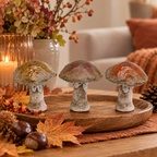 Pilz Marta Keramik Garten Wald rost/braun/ocker 3fach sort. Ø6,7cm H7cm Herbst Herbstdeko Dekoration