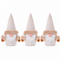 Deko Wichtel 3er Set 16 cm – Weiße Wichtelfiguren aus Stoff Baumwolle & Filz