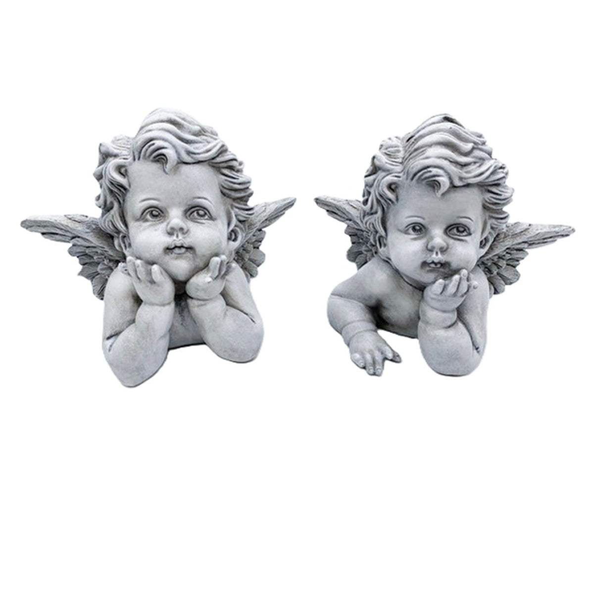 Engel Valo 2-fach sortiert – 16 x 9,9 x H 13 cm – Dekorativer Engel aus Polyresin – Figur Skulptur Herbst, Weihnachts & Winterdeko (Kopie)