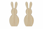 Lade das Bild in den Galerie-Viewer, Holz Hase natur H30cm /50cm/70cm Osterhase aus Paulowniaholz Dekofigur Natürliche Skulptur aus leichtem  Holz schlichtem Design Ostern 3Größen wählbar
