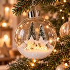 LED Glaskugel Stern – 11 cm | Weihnachtsdeko mit 6-Stunden-Timer