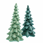 Porzellan Tannen 2er Set – Grüne Weihnachtsdeko 20,5 cm