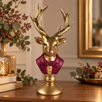 Hirschbüste Metallic-Burgundy – 28 cm Dekofigur