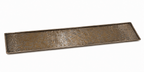 Tablett Messing Optik 80 x 15 cm – Rechteckiges Dekotablett aus Metall – Elegantes Wohnaccessoire für Kerzen, Vasen & Dekoration – Modernes Serviertablett im Vintage-Look