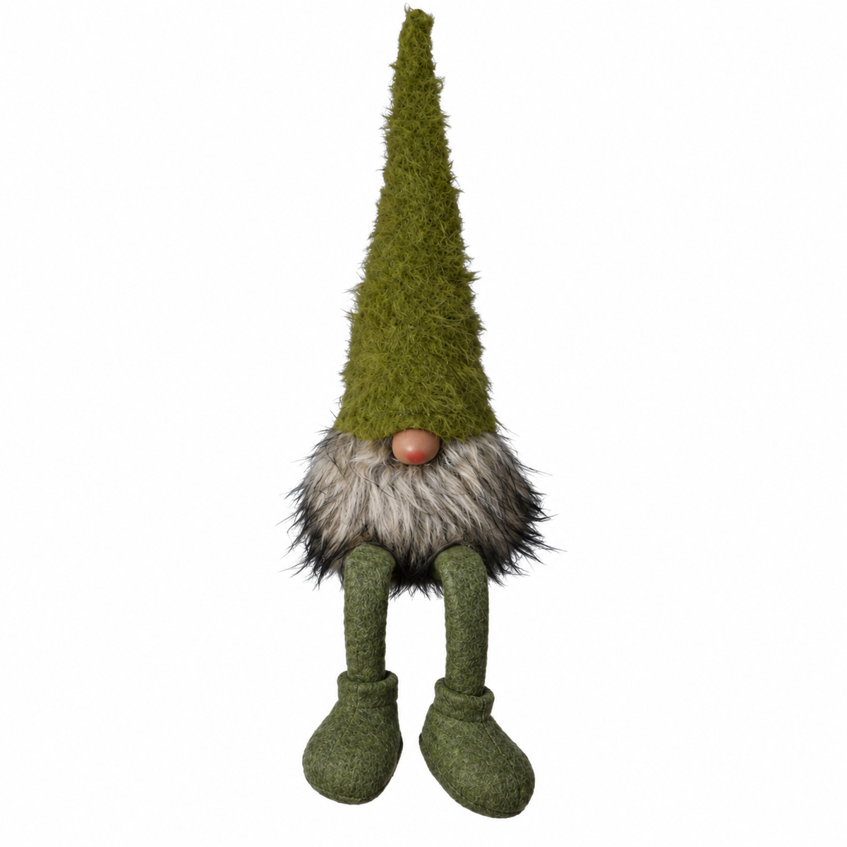 Gnom Lilian grün aus Filz – Wichtel Figur & Skulptur für Herbstdeko, H37 & 50 cm 2Größen wählbar