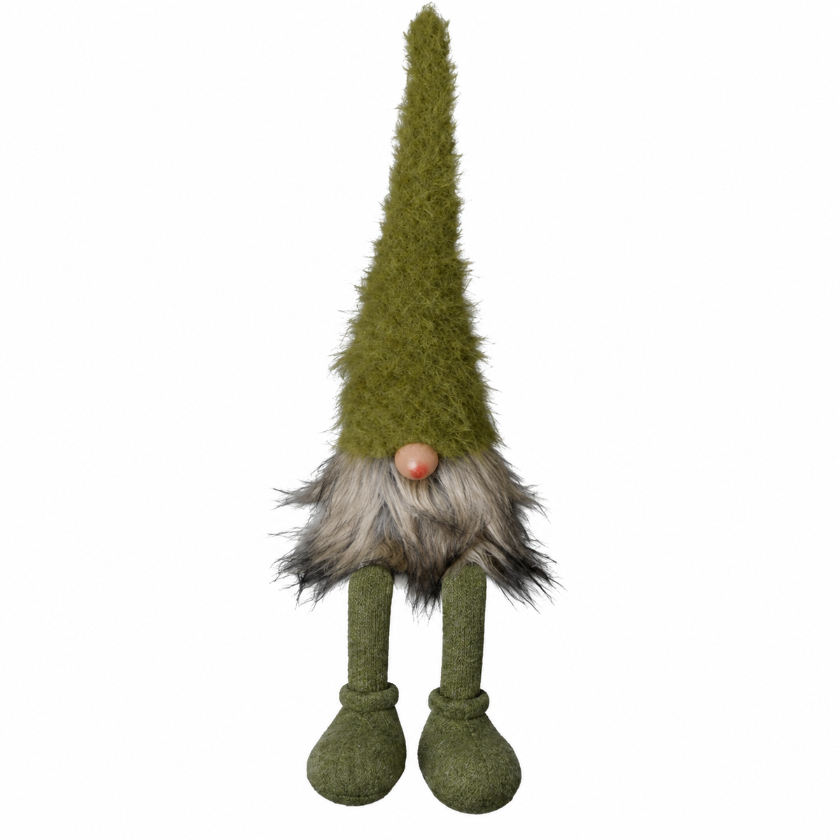 Gnom Lilian grün aus Filz – Wichtel Figur & Skulptur für Herbstdeko, H37 & 50 cm 2Größen wählbar