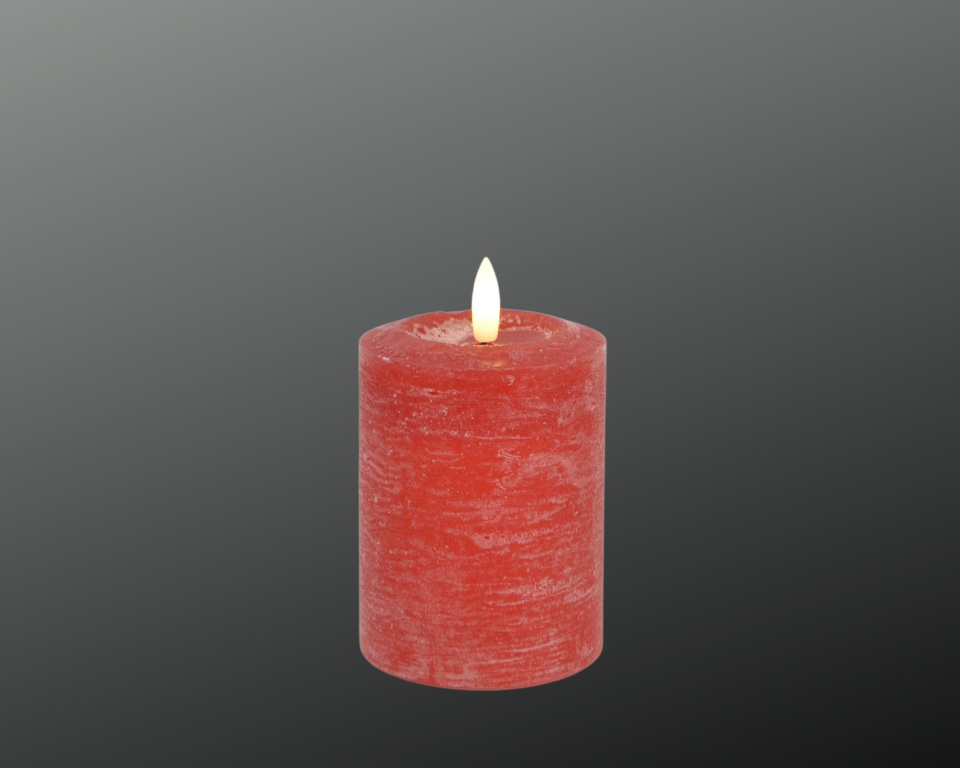 LED Kerze Echtwachs rot mit Timer H10cm+12cm+16cm 3Größen wählbar