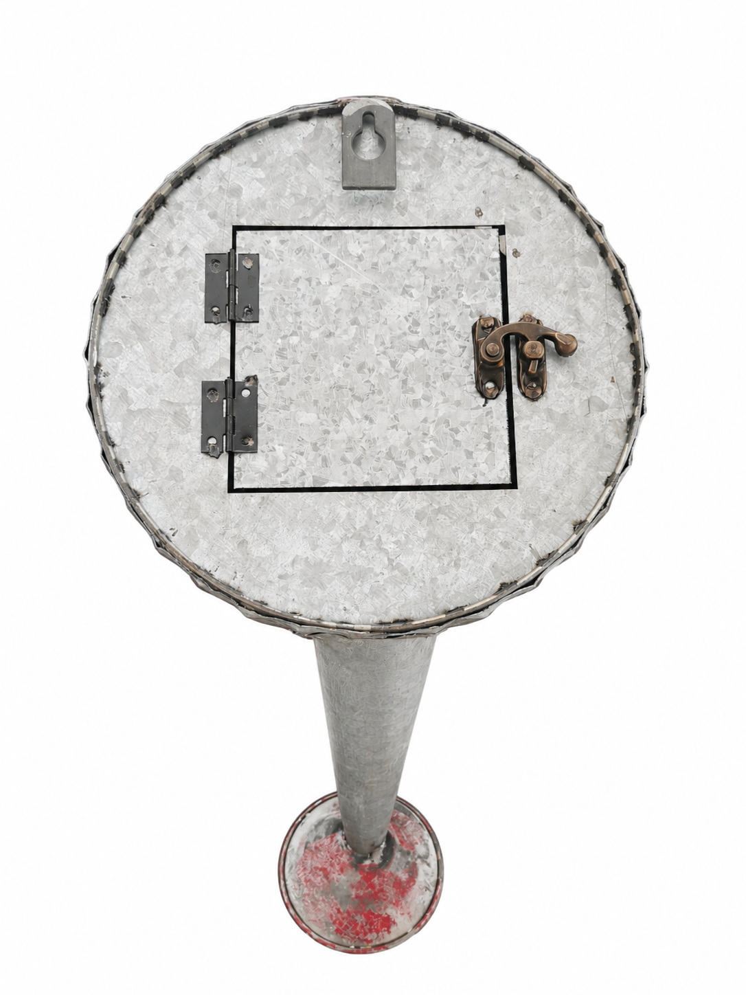 Nistkasten Vogelhaus im Kannen-Design Natur/Rot – Dekoratives Vogelhäuschen zum Hängen 18x26cm H42cm Gartendekoration für Garten, Balkon und Terrasse