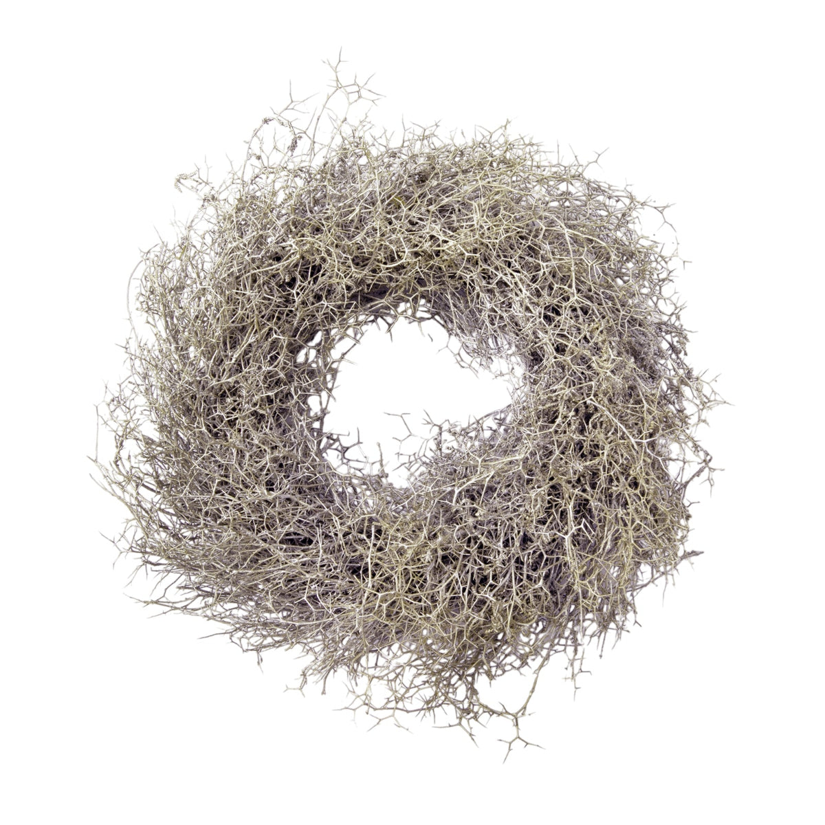 Iron Busch Kranz 35 cm in Platin – Dekorativer Herbstkranz aus Naturmaterial – Türkranz, Wandkranz & Tischdeko – Herbstliche Dekoration