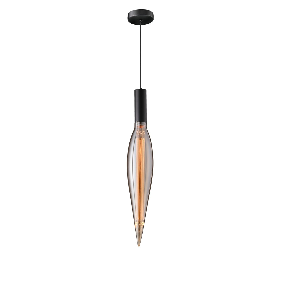LED Spitz-Glühbirne 57,5 cm E27 – 2,5 W – Dekorative LED Lampe mit E27 Fassung & 6 m Kabel
