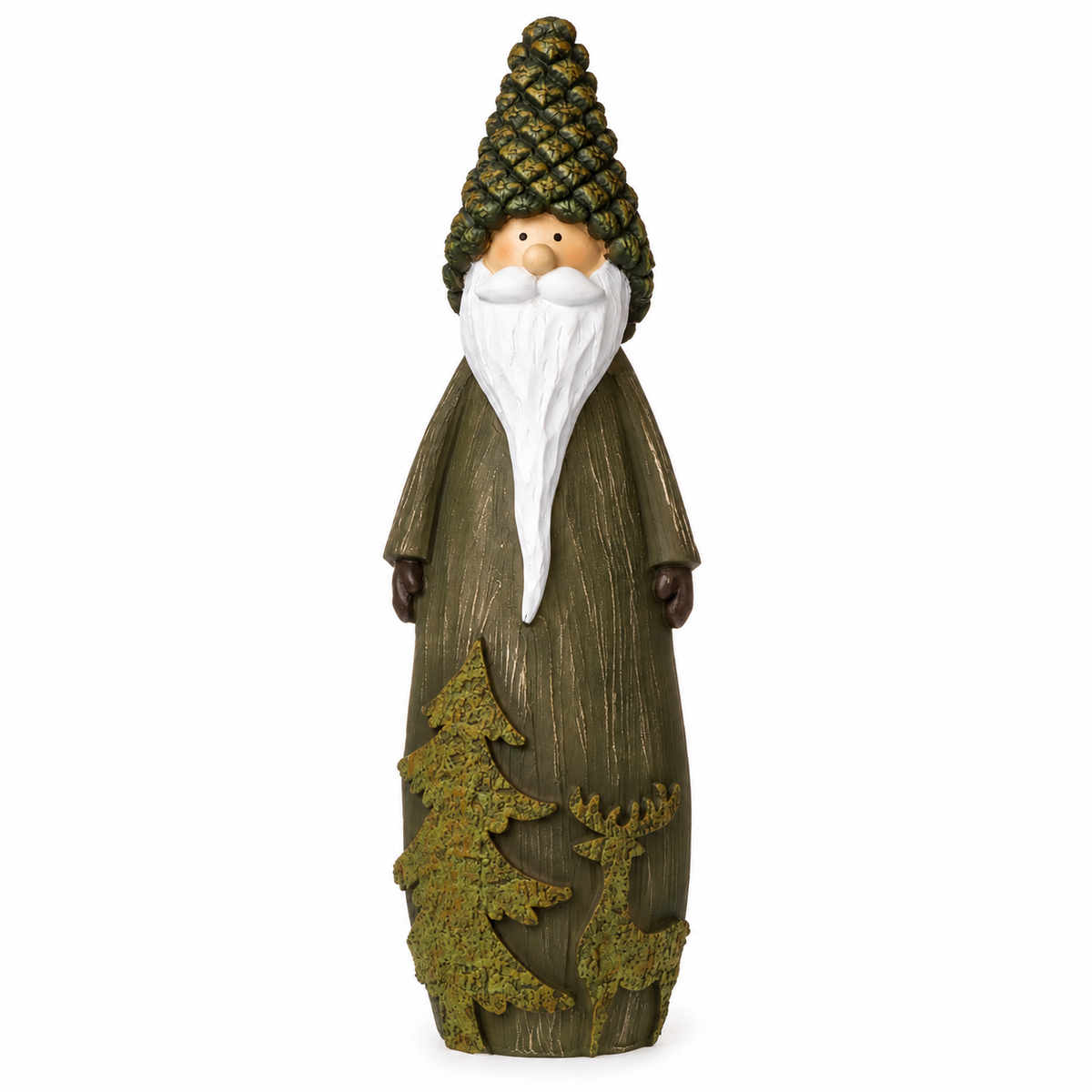 Weihnachtsmann Braun Kupfer – 29,5 cm | Polyresin Weihnachtsdeko