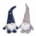 Wichtel 2er Set Blau Grau – 25 cm | Winterliche Weihnachtsdeko