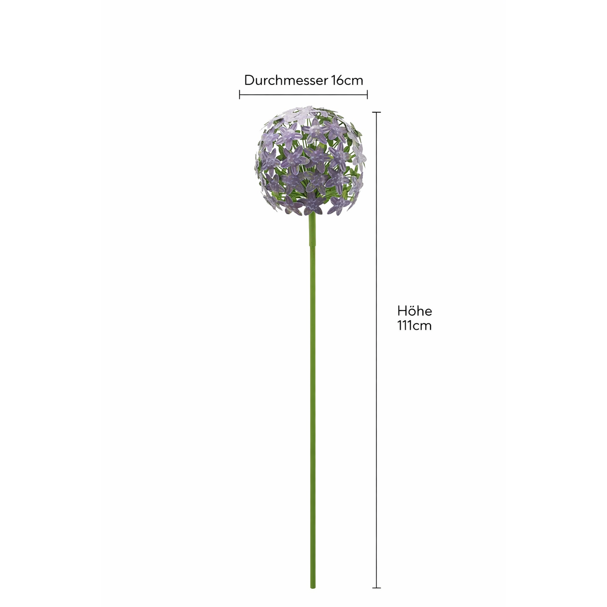 Allium Stecker Metall Gartenstecker Purple in 2Größen wählbar