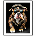 Rocker-Dog 82 x 62 cm – Coolness trifft auf stilvolle Wanddeko im Biker-Look