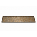 Tablett Messing Optik 60 x 30 cm – Rechteckiges Dekotablett aus Metall – Elegantes Wohnaccessoire für Kerzen, Vasen & Dekoration – Modernes Serviertablett im Vintage-Look