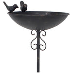 Lade das Bild in den Galerie-Viewer, Vogel Futterplatz Metall ArtFerro braun Ø22cm H109cm Futterstation Rankstab Vogelbad Gartenstecker
