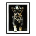 Cowboy-Dog Wandbild 82 x 62 cm – Dekoratives Hunde-Motiv im Western-Stil – Wanddeko, Wohnaccessoire & Blickfang