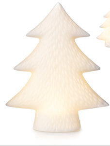 LED Tanne Weihnachtsbaum Porzellan weiß H12cm+H16cm Weihnachten Winter Dekoration 2Größen wählbar