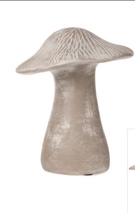 Pilz Keramik stehend Wald taupe Ø19cm H20cm