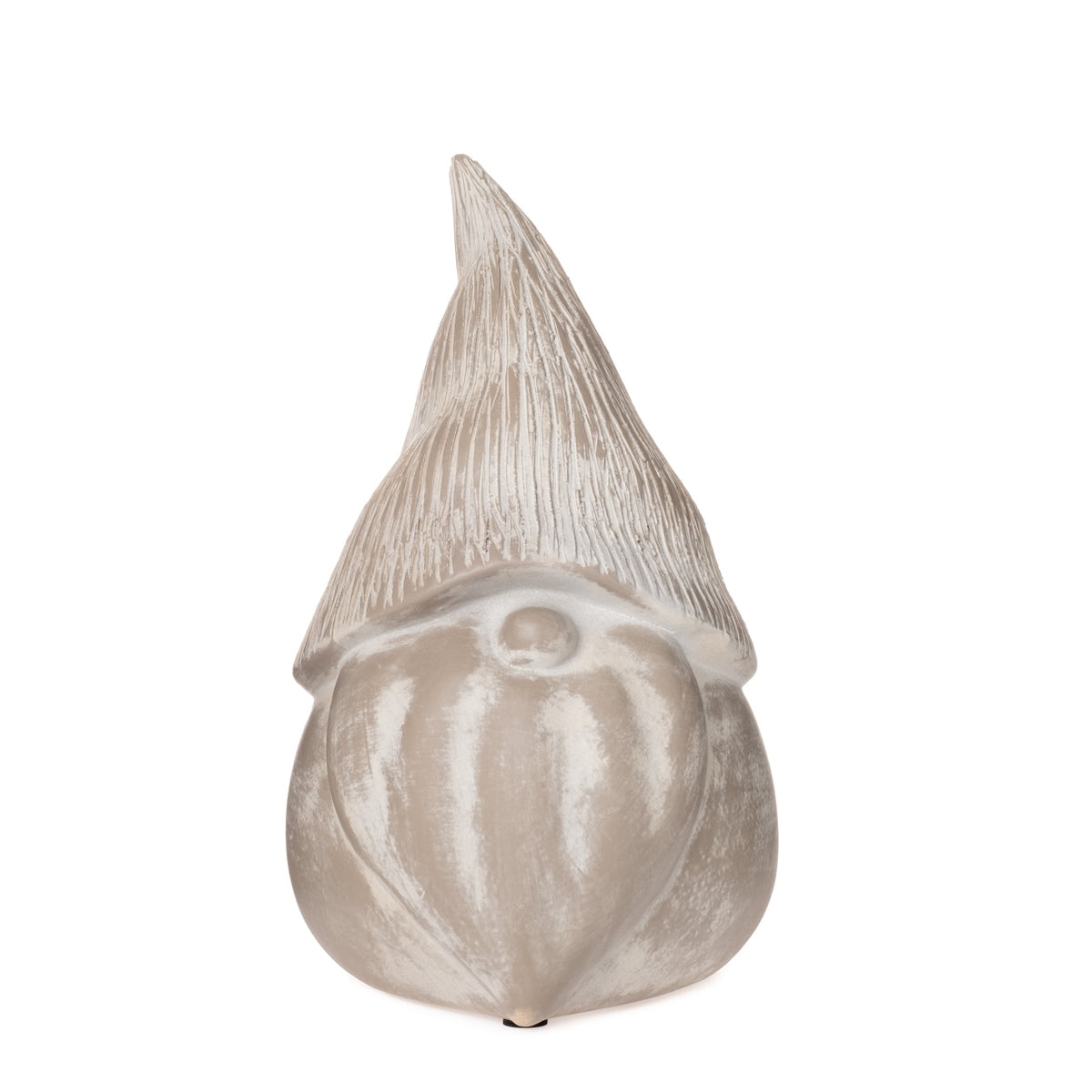 Wichtel taupe sitzend Waldwichtel Dekofigur Gnom 17,5x16cm H27,5cm