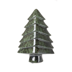 Tanne Keramik grün glasiert 24x17cm H32cm + 26x19cm H40cm Weihnachten 2Größen wählbar