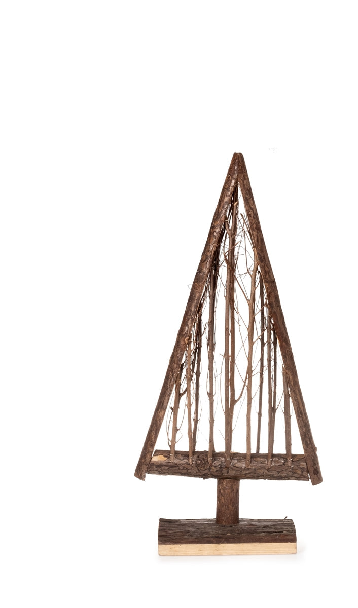 Holz Tanne Dekotanne Naturholz zum Stellen 28cm x H60cm Advent Winter Weihnachten Tisch Fenster Aufsteller Dekoration