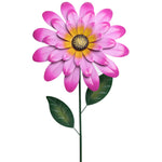 Lade das Bild in den Galerie-Viewer, Dekorativer Gartenstecker „Blume“ – Stilvolle Metall‑Gartendeko in Pink (Ø 37 cm × H 126 cm) Stecker Garten
