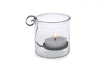Lade das Bild in den Galerie-Viewer, 2x Windlicht Deko Kerzenhalter H10cm + H12cm Teelichthalter Glas mit herausnehmbarer Halterung aus Eisen für Teelicht 2Größen wählbar
