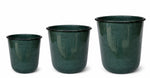 Lade das Bild in den Galerie-Viewer, Kübel Metall Pflanzgefäß dunkelgrün Pflanztopf Ø26+28+32cm Blumenkübel Pflanzschale Blumentopf Garten 3Größen wählbar
