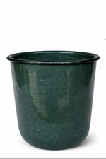 Lade das Bild in den Galerie-Viewer, Kübel Metall Pflanzgefäß dunkelgrün Pflanztopf Ø26+28+32cm Blumenkübel Pflanzschale Blumentopf Garten 3Größen wählbar
