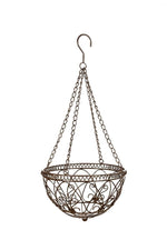Lade das Bild in den Galerie-Viewer, Hängeampel mit Kette Hängekorb Metallampel Blumenampel – Pflanzkorb zum Aufhängen Ø25cm H56cm für Garten Balkon und Terrasse
